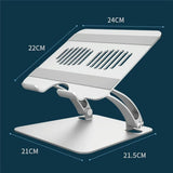 Adjustable Laptop Stand - Aluminum Alloy Desktop Riser - Grey - Extra Image