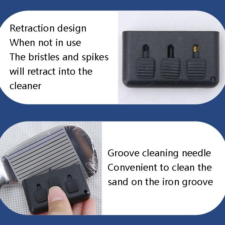 3-piece Portable Golf Groove Cleaning Brush - Blue