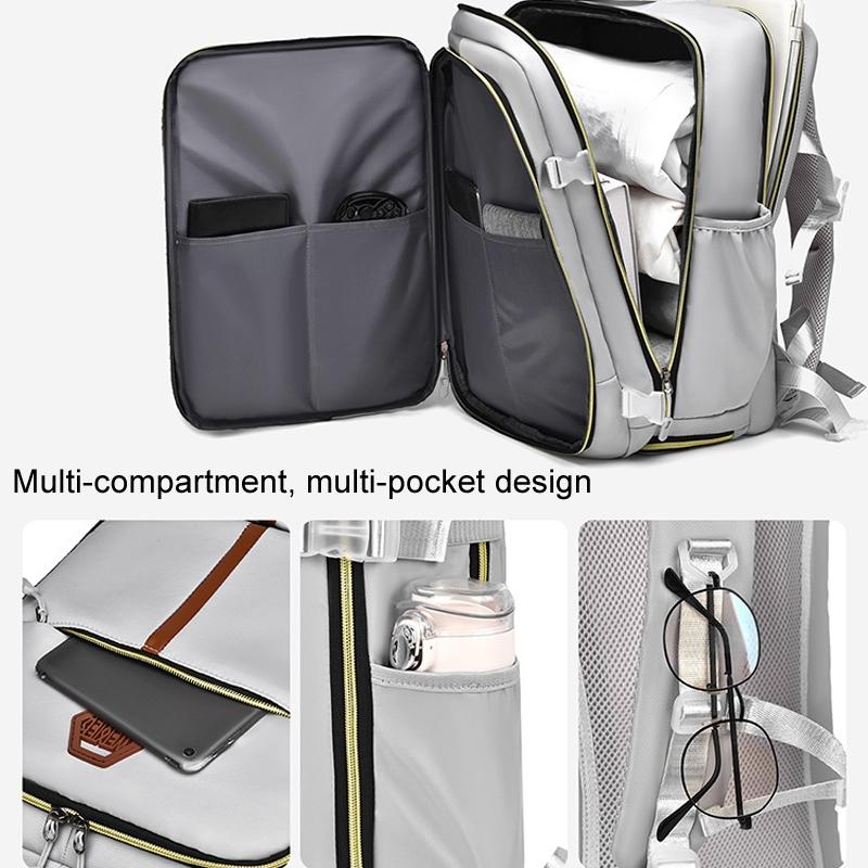 Large Capacity Travel Shoulder Bag For Students - Gray