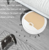 3-in-1 Intelligent Usb Home Sweeping Machine - Fast Charging - White - 45-Degree Angle