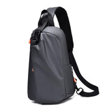 Versatile Crossbody Chest Bag For Casual Or Sports Use - Gray - Front View