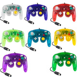 5 Piece Wired Game Controller for Nintendo Ngc - Transparent Blue - Side View