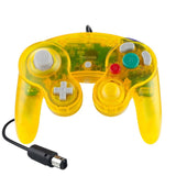 5 Piece Wired Game Controller for Nintendo Ngc - Transparent Blue - Rear View