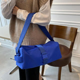 Travel & Fitness Crossbody Bag - Waterproof Nylon - Black - Front View