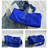 Travel & Fitness Crossbody Bag - Waterproof Nylon - Black - Side View