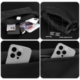 Men Cycling Chest Bag Casual Messenger Pack - Grey - 45-Degree Angle