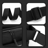 Men Cycling Chest Bag Casual Messenger Pack - Grey - Close-Up Angle