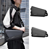 Waterproof Men Crossbody Backpack Gray - Side View