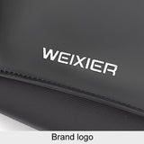 Waterproof Men Crossbody Backpack Gray - Close-Up Angle