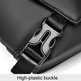 Waterproof Men Crossbody Backpack Gray - Low Angle