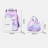 Backpack Set with Lunch Bag & Pencil Case for Kids - Purple