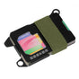 Rfid Metal Card Holder Compact Edc Wallet - Green Cloth Belt