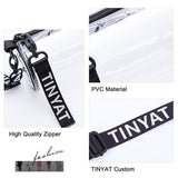 Transparent Pvc Mini Messenger Bag For Women - Black