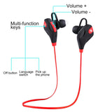 Wireless Bluetooth Earphones with Mic & Control - M8 - Black - Rear View