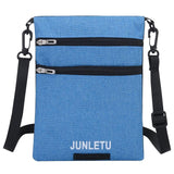 Waterproof Crossbody Cell Phone Pouch For Travel - Gray - Front View