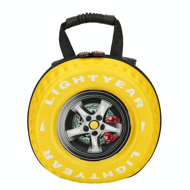 Kindergarten Shoulder Bag - Tire Shaped for Kids - Blue