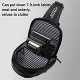 Compact Shoulder Sling USB Crossbody Chest Bag For Men - Grey