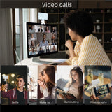 Portable Led Fill Light for Phone Laptop and Video Conferencing - Pink - Top-Down View