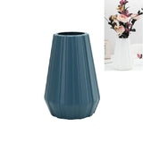 2-piece Plastic Vase for Creative Flower Arrangements - Milk White - Side View
