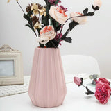 2-piece Plastic Vase for Creative Flower Arrangements - Milk White - Close-Up Angle