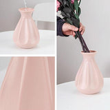 2-piece Plastic Vase for Creative Flower Arrangements - Milk White - Low Angle