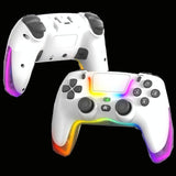Wireless Bluetooth Grip for Ps4 with Dazzling Colour Light - Pink - Front View