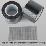 Anti-mosquito Window Screen Curtain - Repair Subsidy - White - Rear View