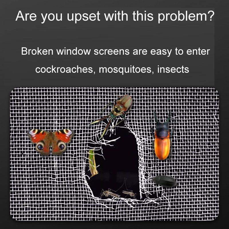 Anti-mosquito Window Screen Curtain - Repair Subsidy - White