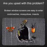 Anti-mosquito Window Screen Curtain - Repair Subsidy - White