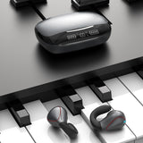 Wireless T20 Tws Bluetooth Earphones with Led Display & Charging Box - Gun Gray