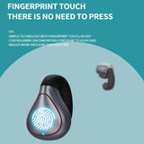 Wireless T20 Tws Bluetooth Earphones with Led Display & Charging Box - Gun Gray - Top-Down View