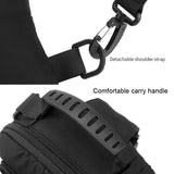 USB Chest Outdoor Shoulder Messenger Bag For Men With Charging Port - Grey - Close-Up Angle
