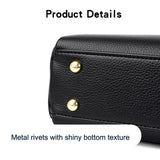 Spacious Women Shoulder Bag For Commuting - Red Wine - Rear View