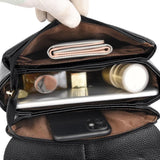Spacious Women Shoulder Bag For Commuting - Red Wine - Close-Up Angle