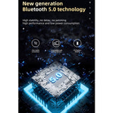Business Style Bluetooth 5.0 Earphone with Fingerprint Touch - Silver