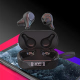 Waterproof T8 Wireless Bluetooth Earbuds with Led Display - Cloth - Side View