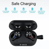 Waterproof T8 Wireless Bluetooth Earbuds with Led Display - Cloth - Top-Down View