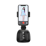 Smart 360 Degree Live Video Recording Desktop Stabilizer - Black - Side View