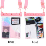 Waterproof Shoulder Messenger Bag For Sundries Phone Compatible - Pink - Top-Down View