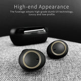 Mini Invisible Tws Bluetooth 5.0 Earphones with Charging Box & Mic - White - Top-Down View
