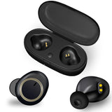 Mini Invisible Tws Bluetooth 5.0 Earphones with Charging Box & Mic - White