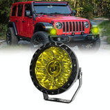 55W 6000Lm / 6000K Off - Road Vehicle Round Work Light - Yellow - Extra Image