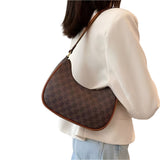 Versatile Pu Leather Tote Bag For Women - Coffee - Front View