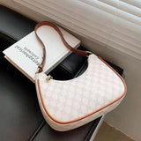 Versatile Pu Leather Tote Bag For Women - Coffee - Top-Down View