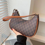 Versatile Pu Leather Tote Bag For Women - Coffee - Rear View