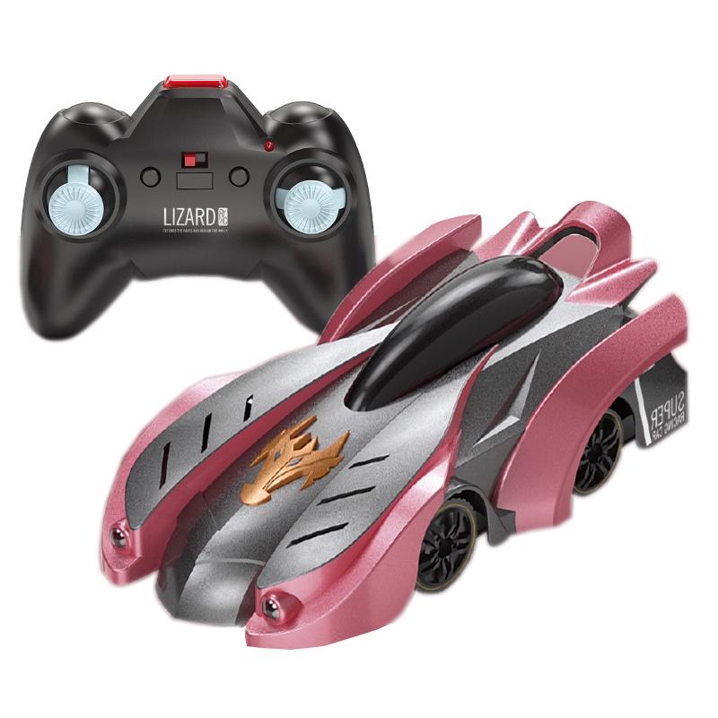 Electric Remote Control Wall Climbing Car for Kids - Mini Toy - Red Flame Handle Rc Edition