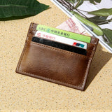 Multi Card Holder For Men Driver License Bank Cards - Dark Brown - Close-Up Angle