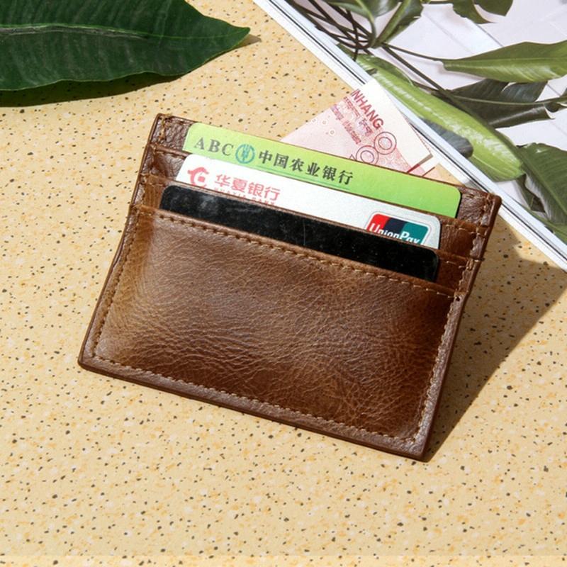 Multi Card Holder For Men Driver License Bank Cards - Dark Brown