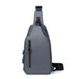 Men Outdoor Chest Bag Messenger Bag - Grey