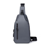 Men Outdoor Chest Bag Messenger Bag - Grey - Extra Image